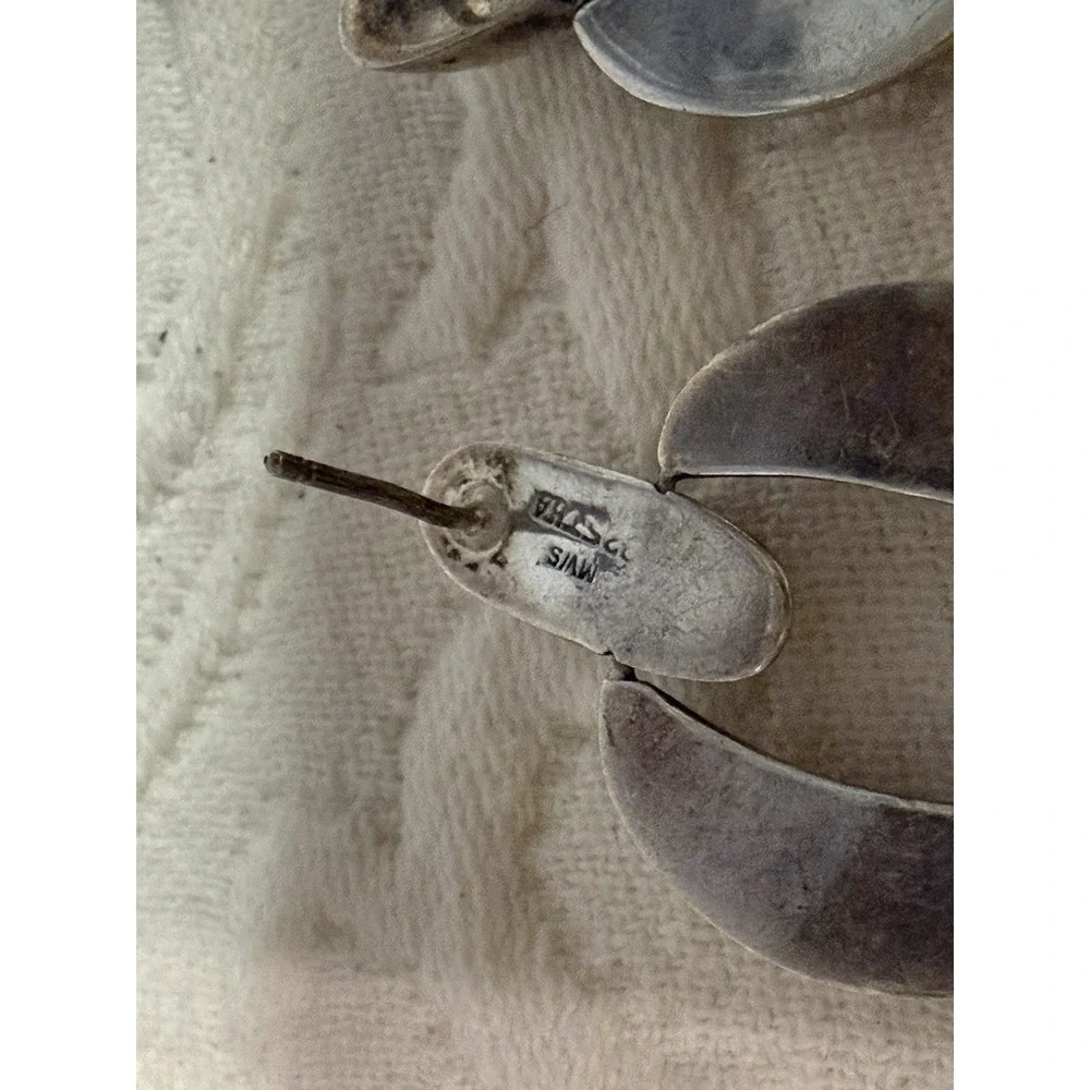 Sterling Silver Signed Earrings MWS 925 Mark Wasserman Samara Door Knockers